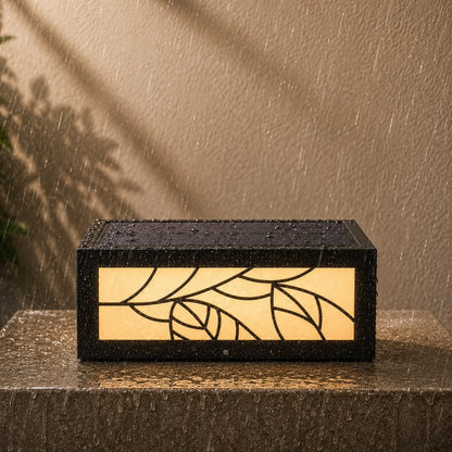 Modern Square Outdoor Wall Light Waterproof Stainless Steel LED Fixture for Garden Pathways