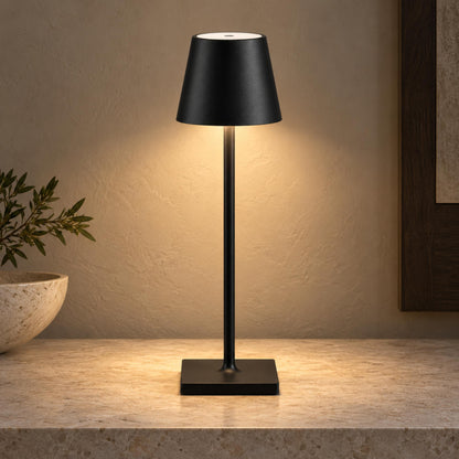 Modern Cordless Table Lamp Adjustable Brightness Rechargeable Battery LED Design for Home Office