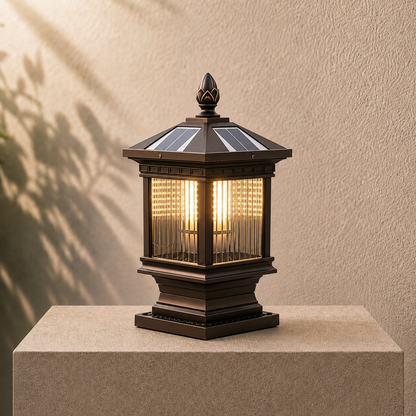 Solar Outdoor Wall Light Modern Die-Cast Aluminum Adjustable Brightness Waterproof Landscape Lighting
