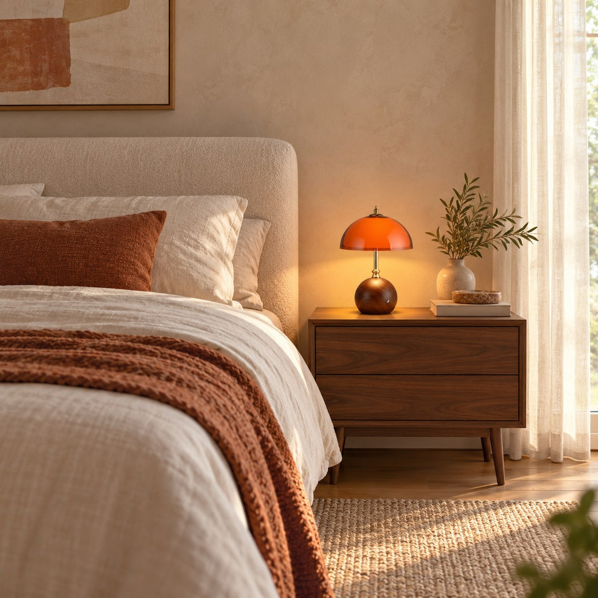 Modern Rechargeable LED Table Lamp Cordless Adjustable Brightness Metal Portable Design