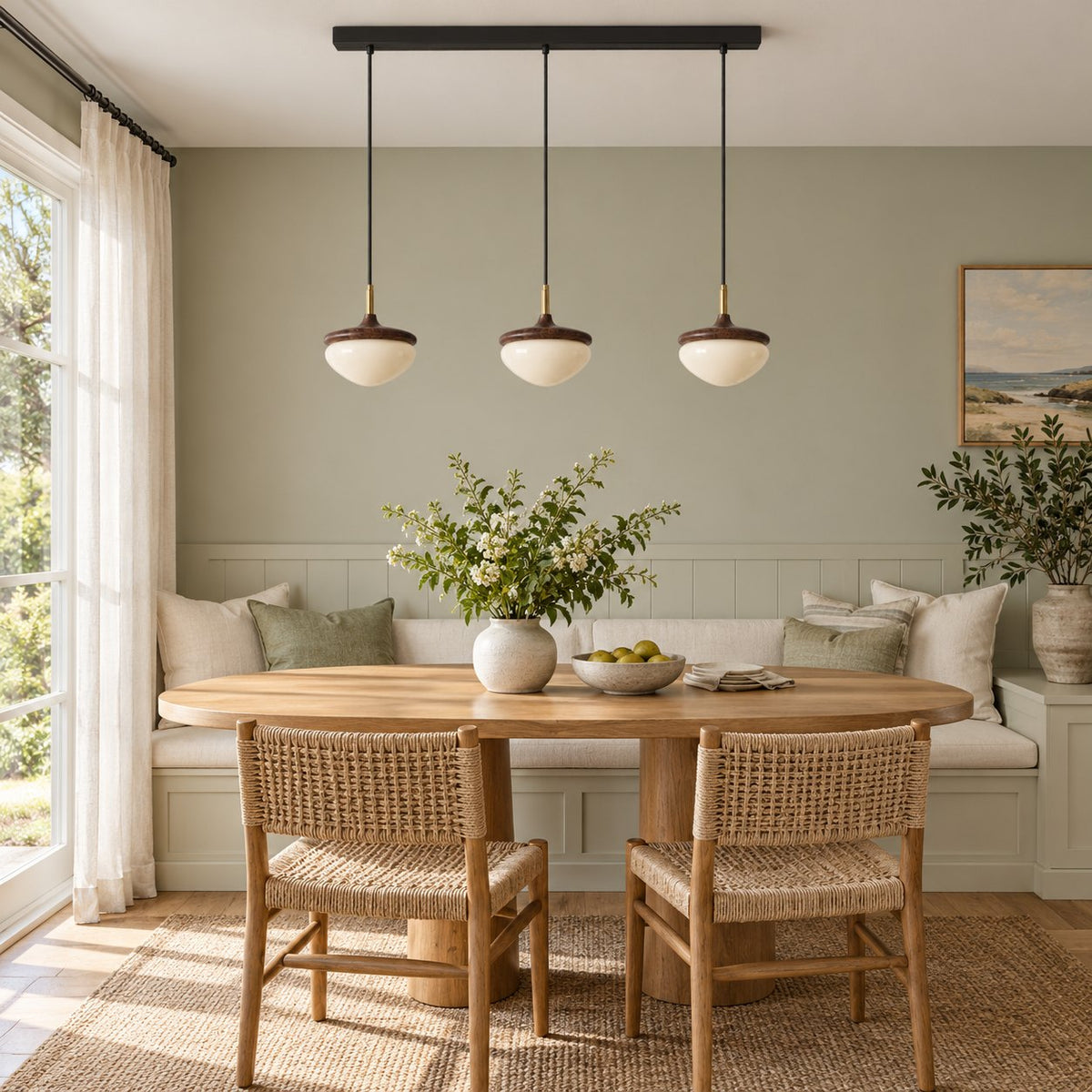 Vintage Pendant Lamp Adjustable Height Metal Shade Modern Kitchen Pendant Lighting