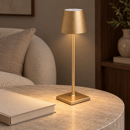Modern Cordless Table Lamp Adjustable Brightness Rechargeable Battery LED Design for Home Office
