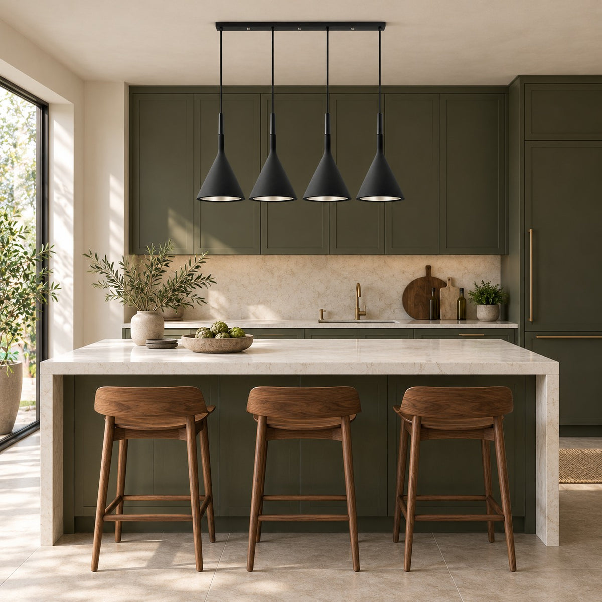 Modern Adjustable Pendant Lamp Aluminum LED Hanging Light for Kitchen and Home Decor