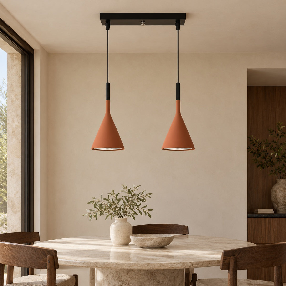 Modern Adjustable Pendant Lamp Aluminum LED Hanging Light for Kitchen and Home Decor