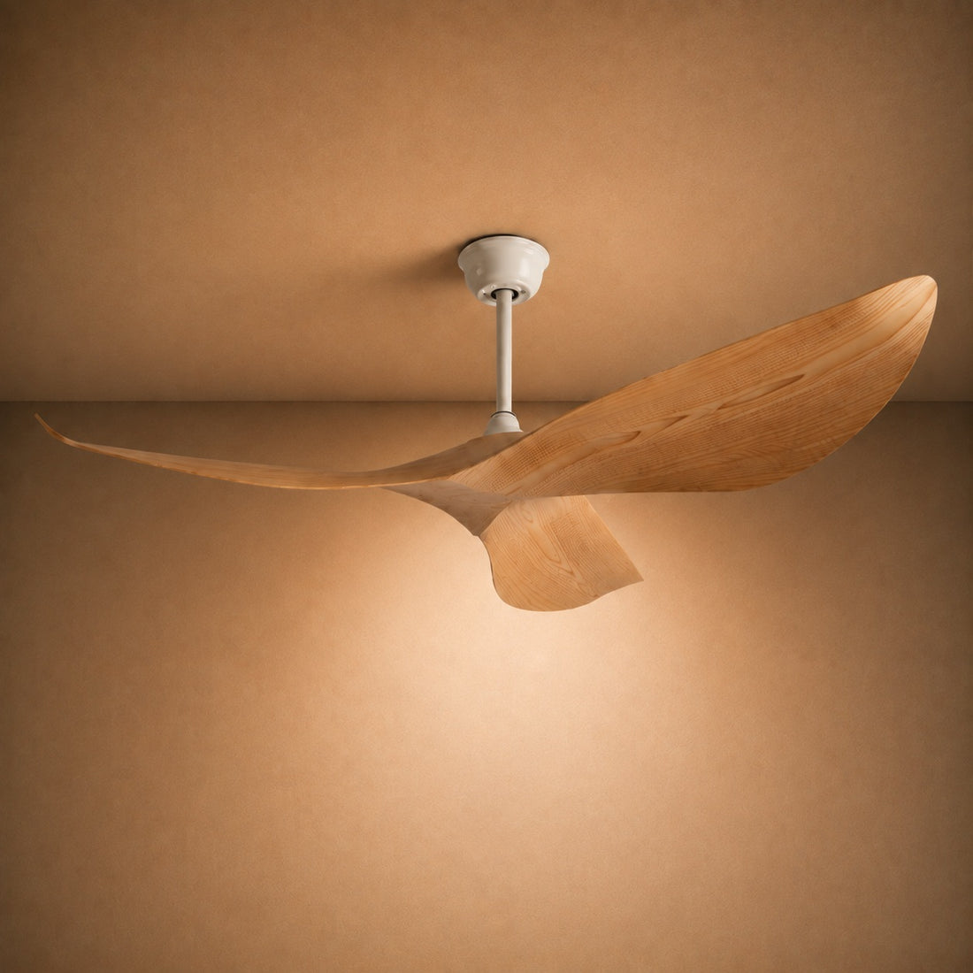 Modern Black Flush Mount Ceiling Fan with ABS Blades and 6-Speed DC Motor for Quiet Airflow