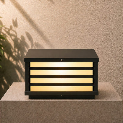 Modern Outdoor Wall Light Solar Die-Cast Aluminum Adjustable LED with Glass Shade