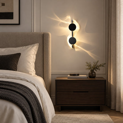Modern Wall Light Wall Mounted Metal LED Kinetic Shadow Effect for Dynamic Illumination