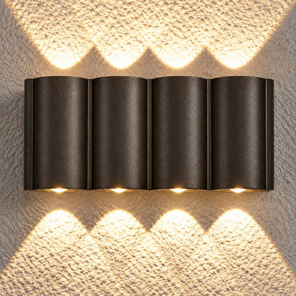 Modern Outdoor Wall Light Up Down Waterproof Aluminum LED Adjustable Illumination