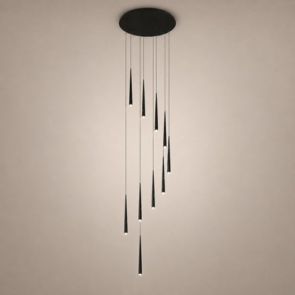 Modern Nordic Flush Mount Ceiling Light Adjustable Iron Acrylic Dimmable LED 6 Heads 18W