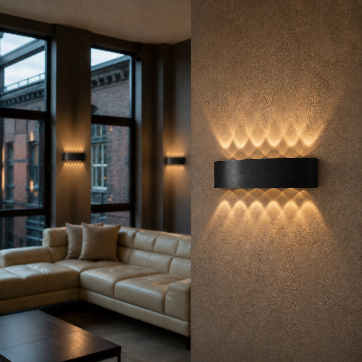 Modern Waterproof Outdoor Wall Light Aluminum Up-and-Down LED Sconce for Indoor and Outdoor Use