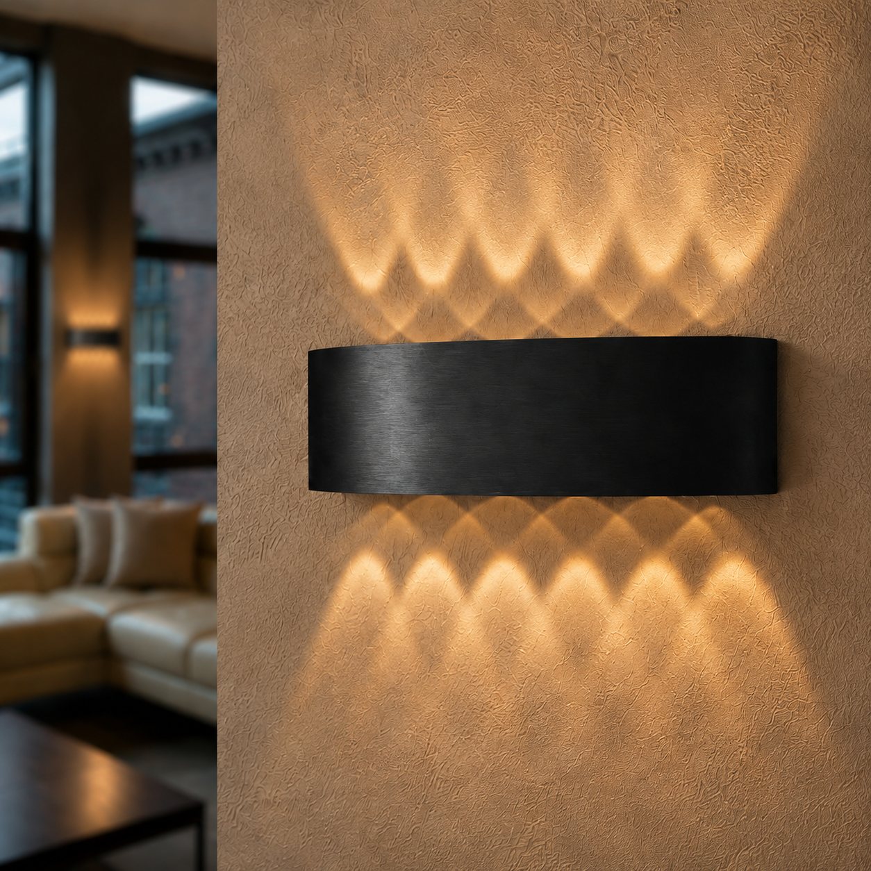 Modern Waterproof Outdoor Wall Light Aluminum Up-and-Down LED Sconce for Indoor and Outdoor Use