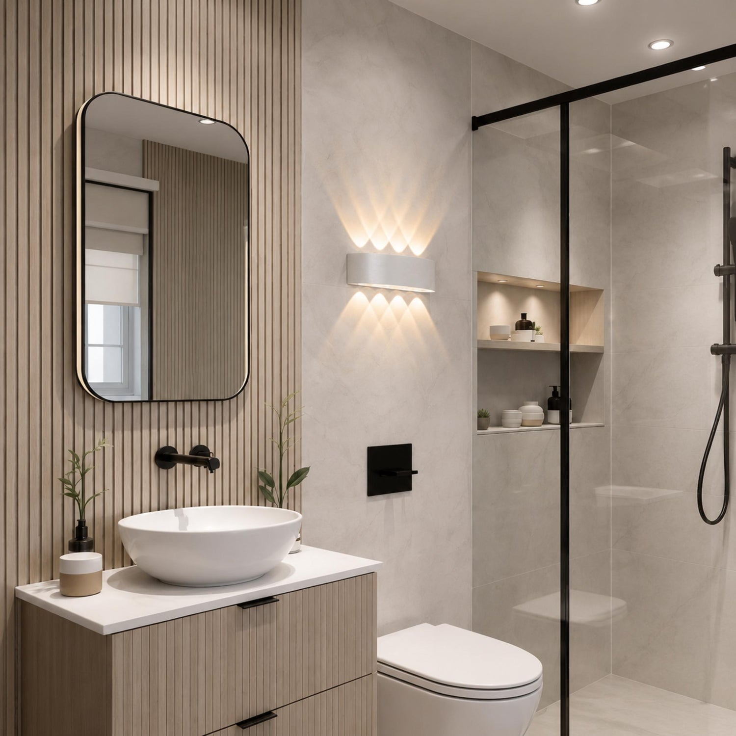 Modern Waterproof Outdoor Wall Light Aluminum Up-and-Down LED Sconce for Indoor and Outdoor Use