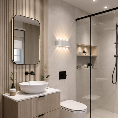 Modern Waterproof Outdoor Wall Light Aluminum Up-and-Down LED Sconce for Indoor and Outdoor Use