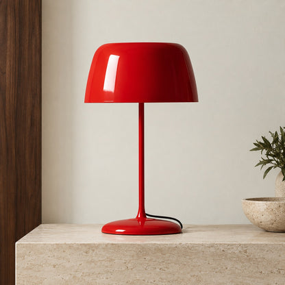 Modern Table Lamp with Adjustable Shade Metal Base LED Light Feature for Desk or Bedside Use