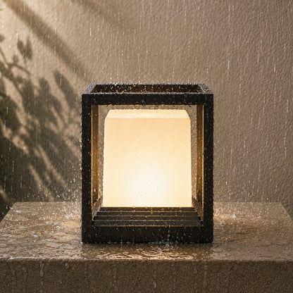 Modern Solar Garden Light Aluminum Dual Power Waterproof Outdoor LED Fixture