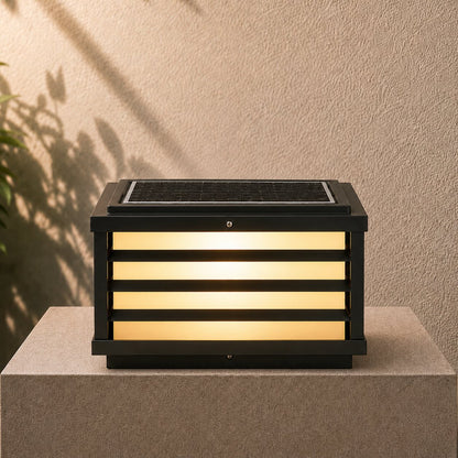 Modern Outdoor Wall Light Solar Die-Cast Aluminum Adjustable LED with Glass Shade
