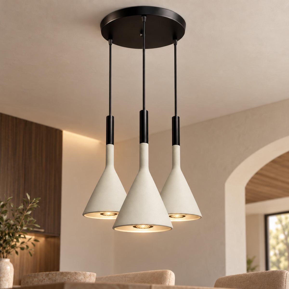 Modern Adjustable Pendant Lamp Aluminum LED Hanging Light for Kitchen and Home Decor