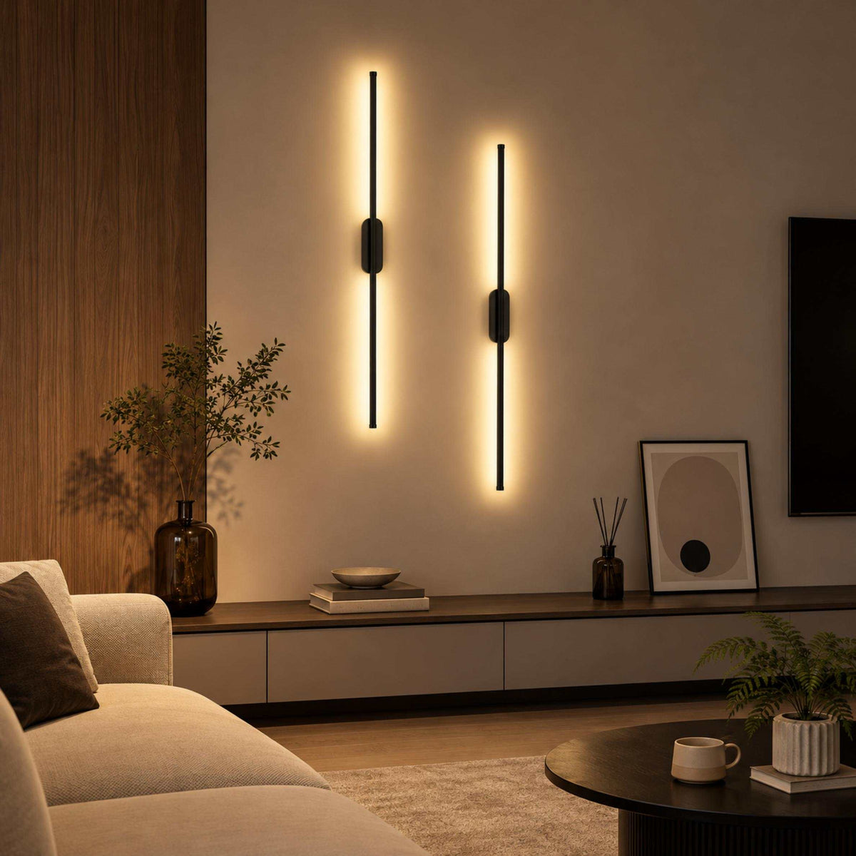 Modern Linear Wall Sconce Wall Mounted Metal LED Light Fixture for Indoor Lighting