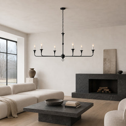 Modern Chandelier 5-Head Adjustable Flush Mount Brass E14 Candelabra Bulbs Exposed Design