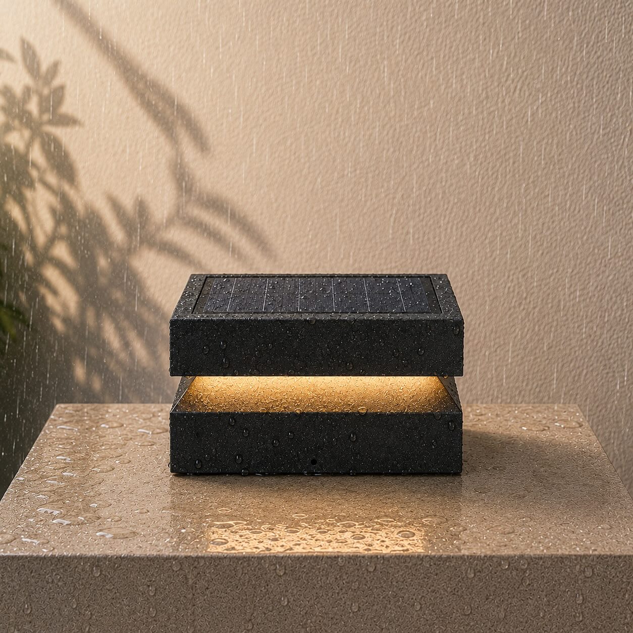 Modern Square Outdoor Post Light Waterproof Stainless Steel LED Hardwired Solar Options 9.8 11.8 15.7
