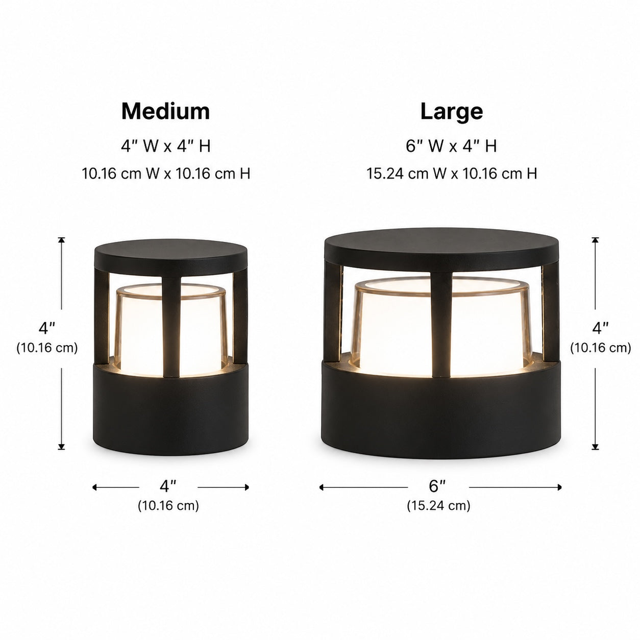 Modern Outdoor Post Light Aluminum Body IP65 LED 5W for Garden Walkway Illumination