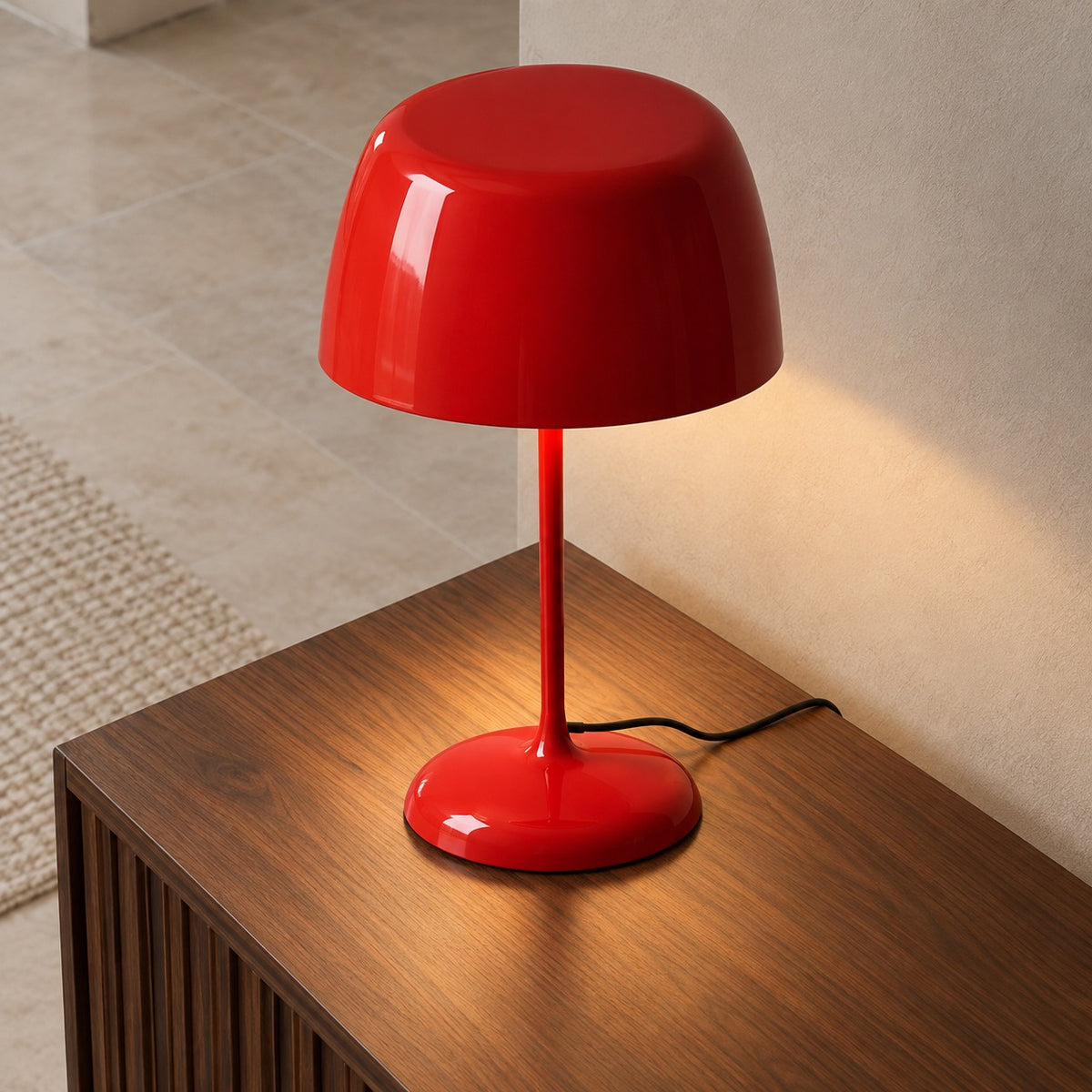 Modern Table Lamp with Adjustable Shade Metal Base LED Light Feature for Desk or Bedside Use