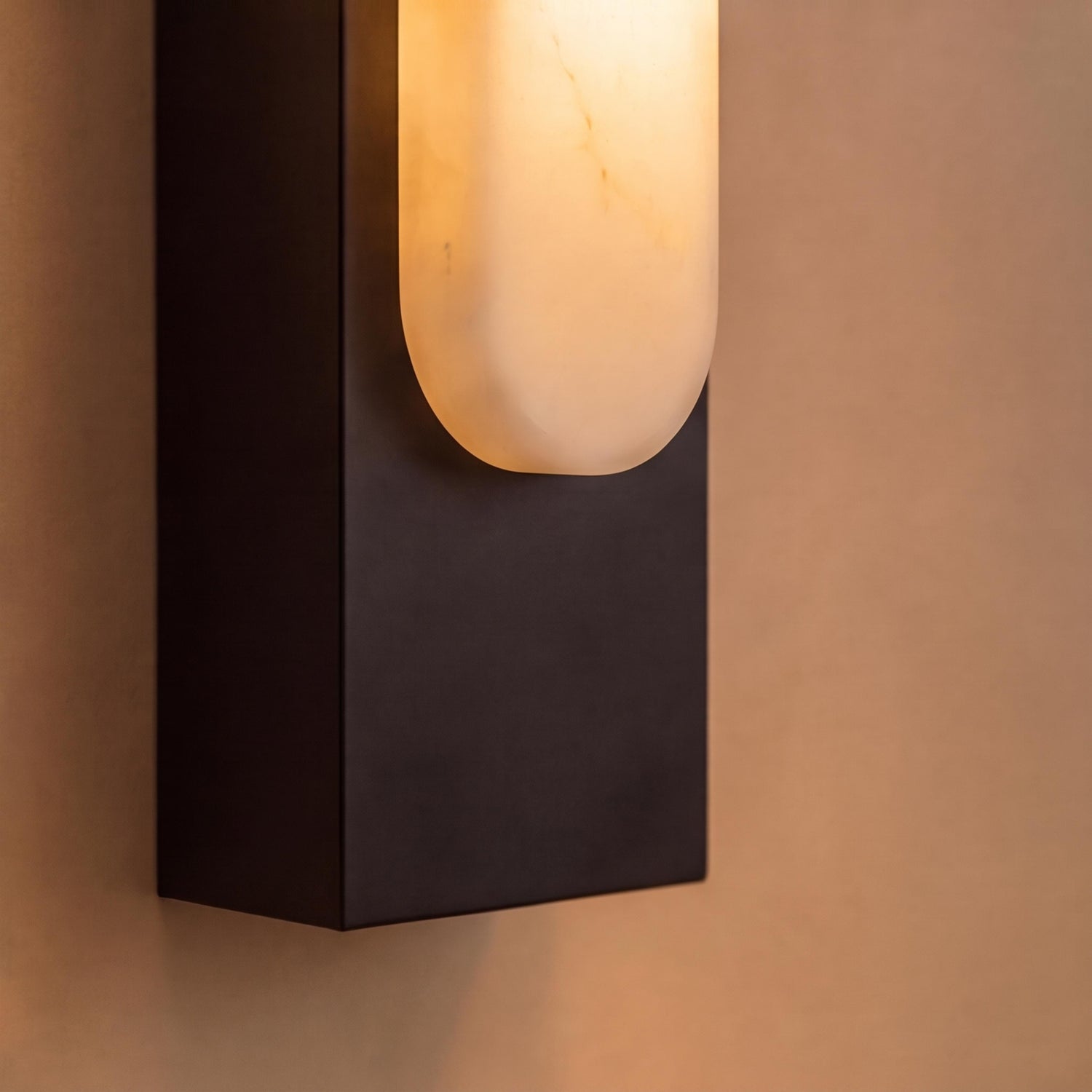 Modern Wall Light Alabaster Flush Mount Integrated LED Sconce for Indoor Use