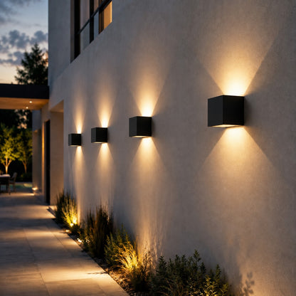 Modern Outdoor Wall Light Adjustable Waterproof Metal LED Fixture for Exterior Use