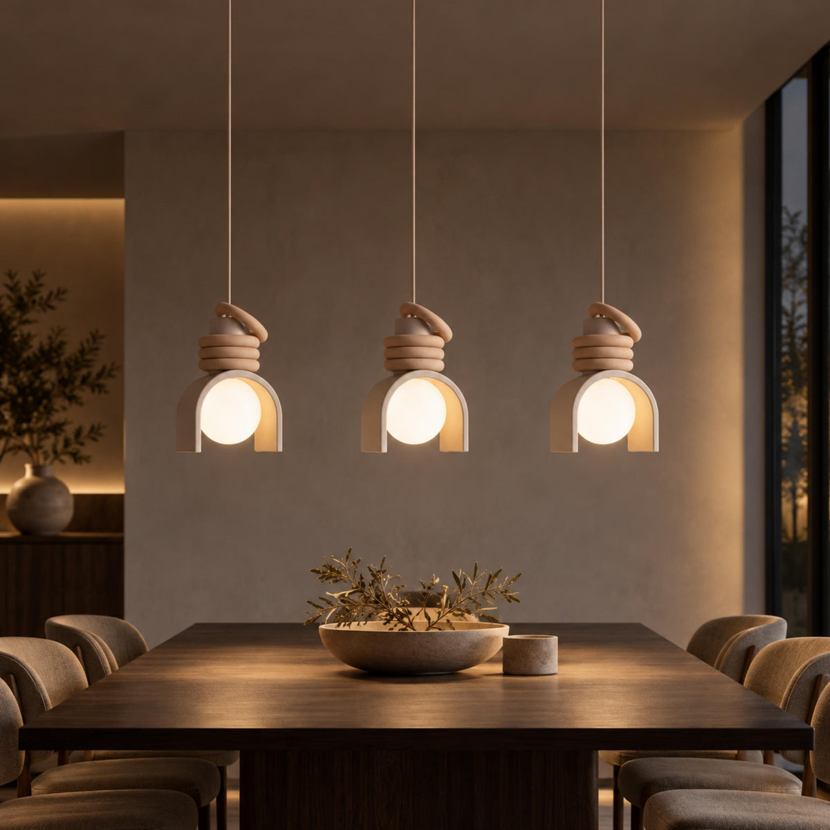 Modern Glass Pendant Light Adjustable Height Hanging Fixture LED for Kitchen Lighting