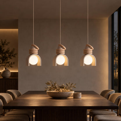 Modern Glass Pendant Light Adjustable Height Hanging Fixture LED for Kitchen Lighting