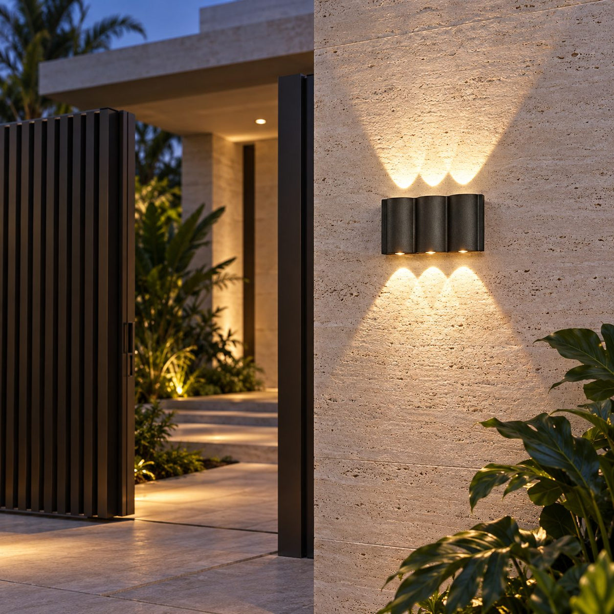 Modern Outdoor Wall Light Up Down Waterproof Aluminum LED Adjustable Illumination