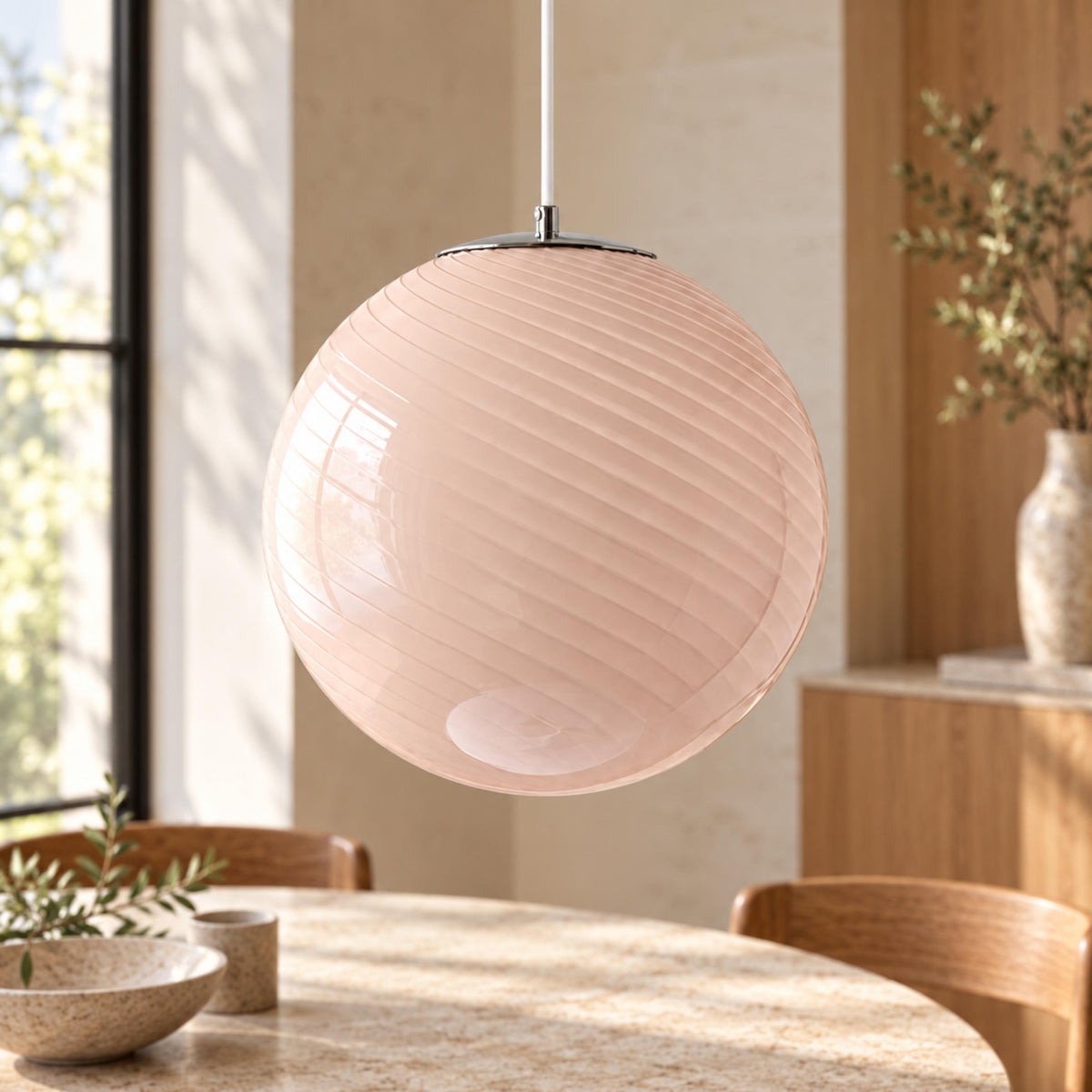 Modern Glass Pendant Lamp Adjustable Hanging Light LED Fixture for Kitchen Pendant Lighting