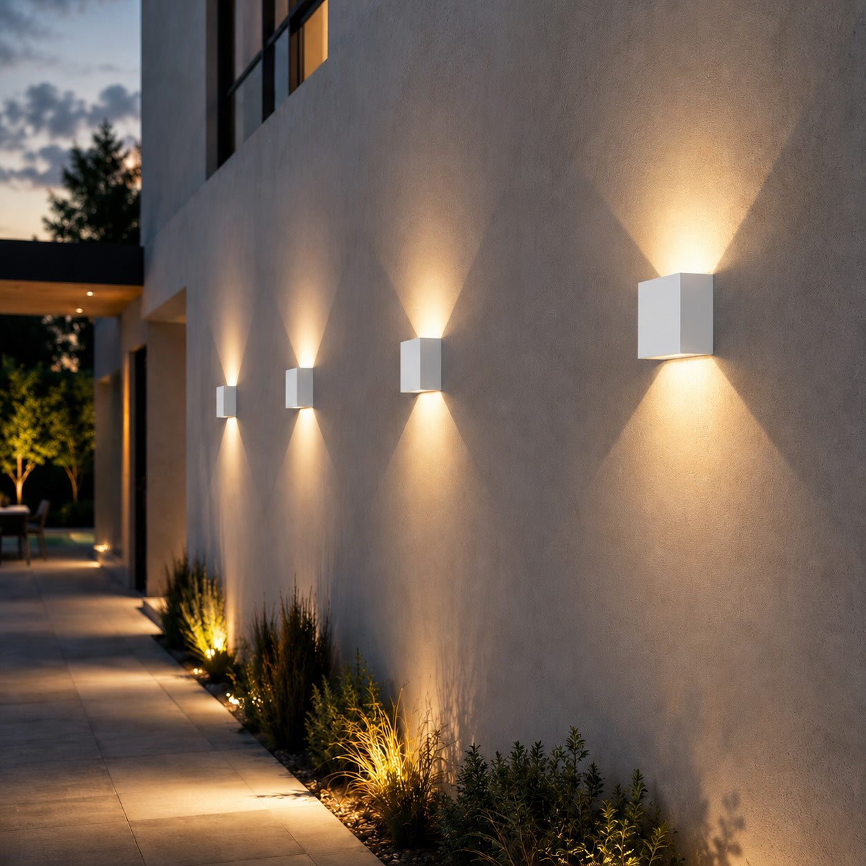 Modern Outdoor Wall Light Adjustable Waterproof Metal LED Fixture for Exterior Use