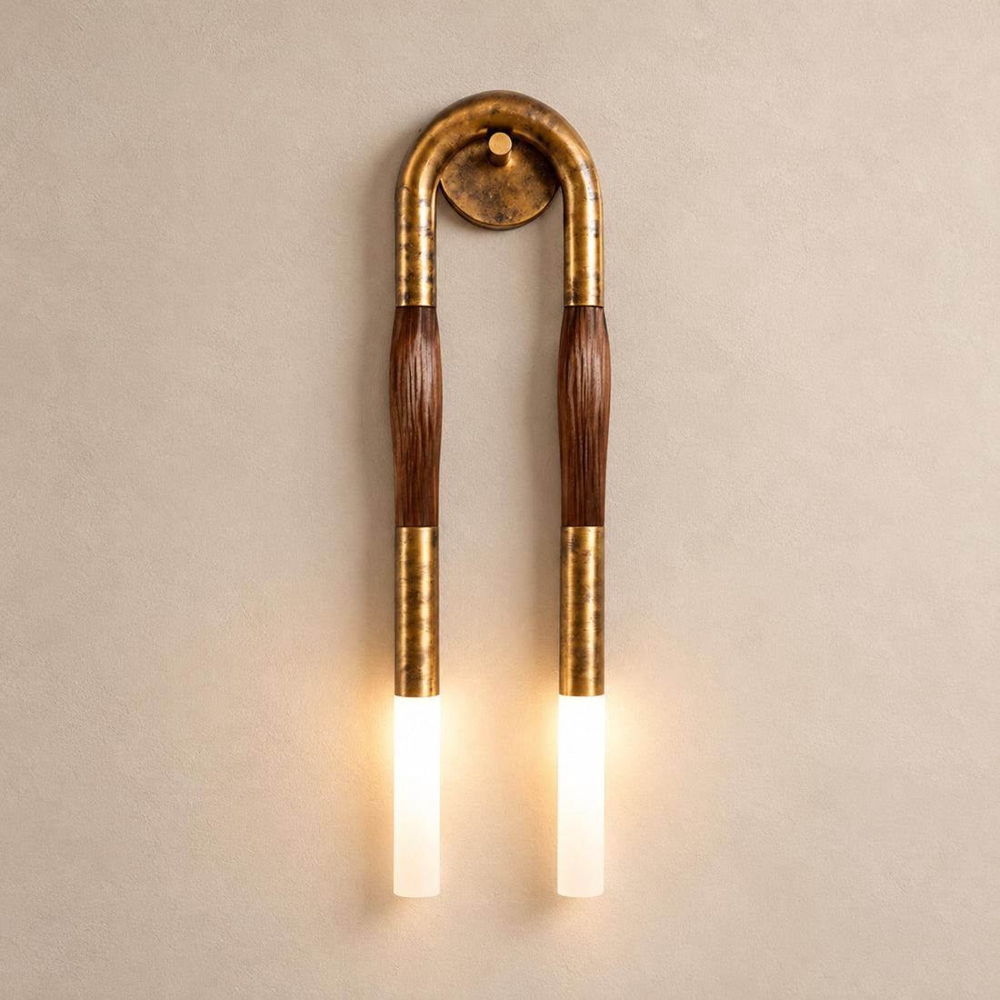 Modern Wall Sconce Wall Mounted Metal Frame Horsehair Shade LED Wall Lighting Fixture