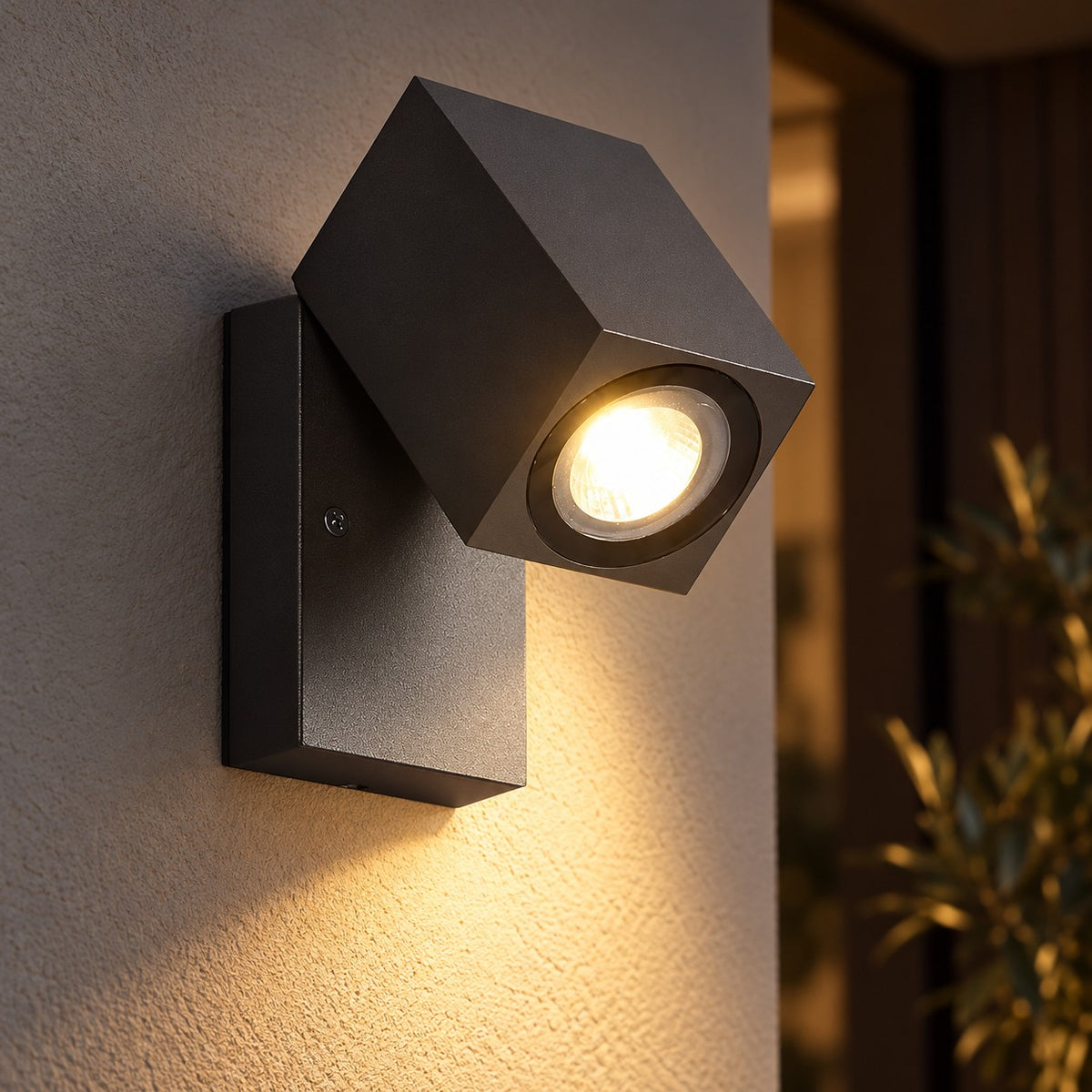 Modern Outdoor Wall Light Waterproof Aluminum Adjustable Motion Sensor LED Fixture