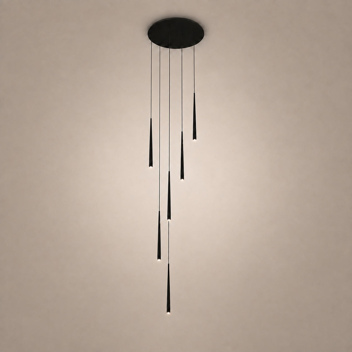 Modern Nordic Flush Mount Ceiling Light Adjustable Iron Acrylic Dimmable LED 6 Heads 18W