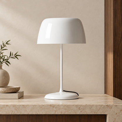Modern Table Lamp with Adjustable Shade Metal Base LED Light Feature for Desk or Bedside Use