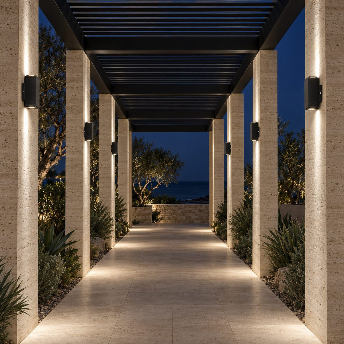 Modern Outdoor Wall Sconce Lighting Up Down Waterproof Die-Cast Aluminum LED 10W