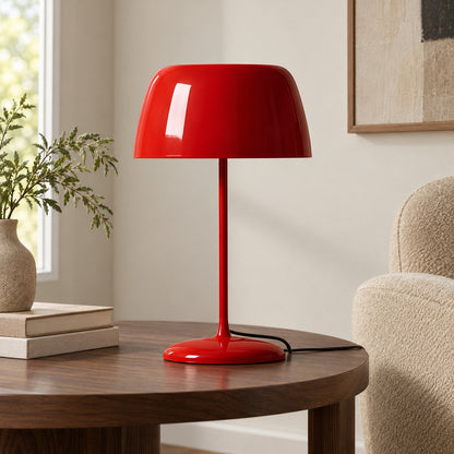 Modern Table Lamp with Adjustable Shade Metal Base LED Light Feature for Desk or Bedside Use