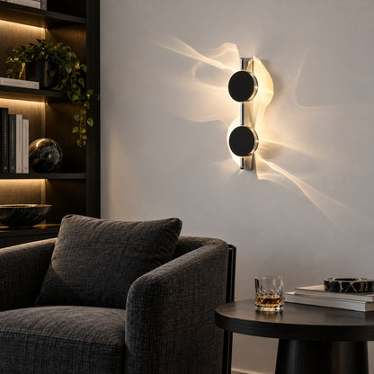 Modern Wall Light Wall Mounted Metal LED Kinetic Shadow Effect for Dynamic Illumination