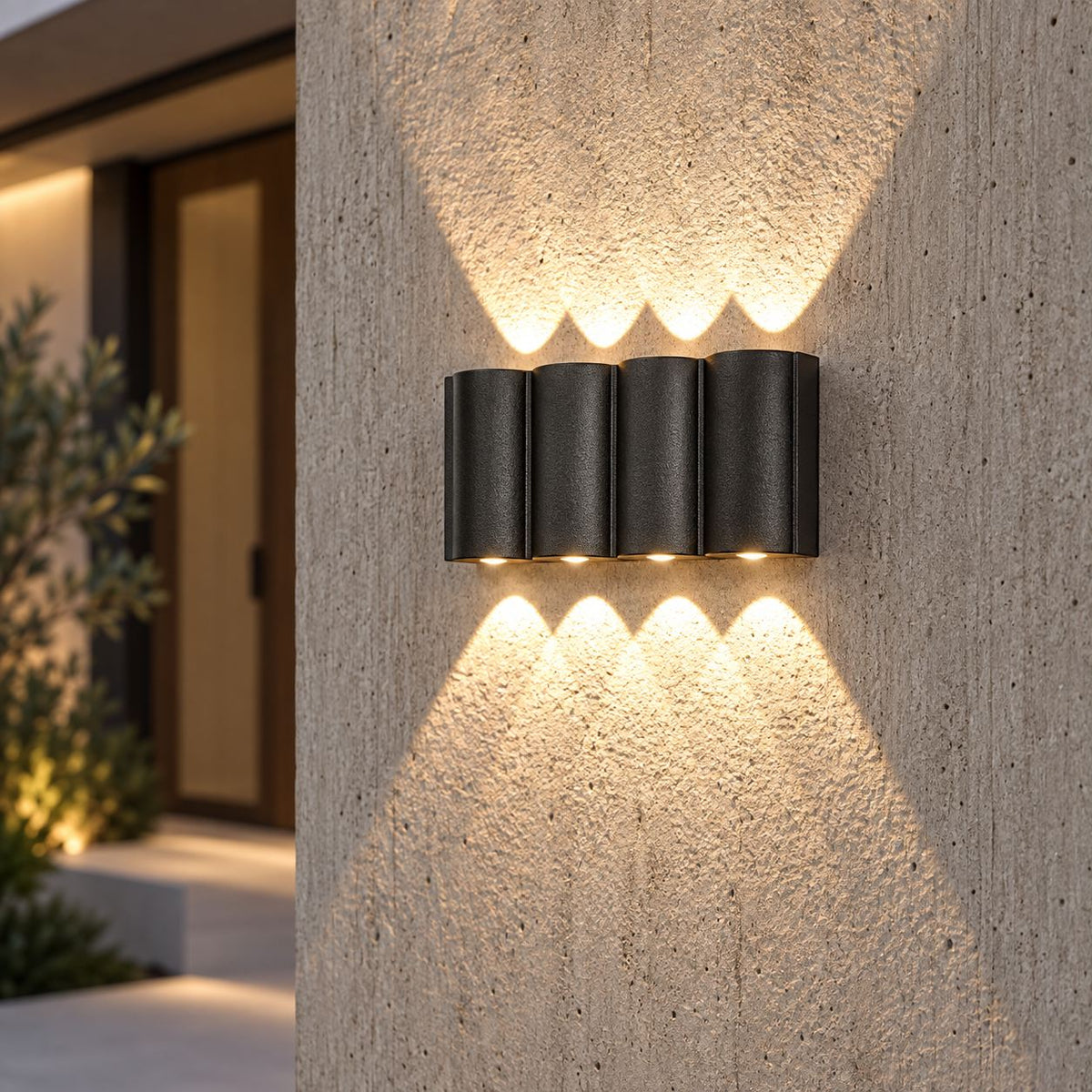 Modern Outdoor Wall Light Up Down Waterproof Aluminum LED Adjustable Illumination