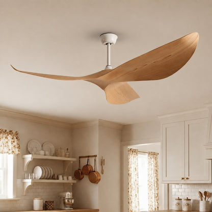 Modern Black Flush Mount Ceiling Fan with ABS Blades and 6-Speed DC Motor for Quiet Airflow