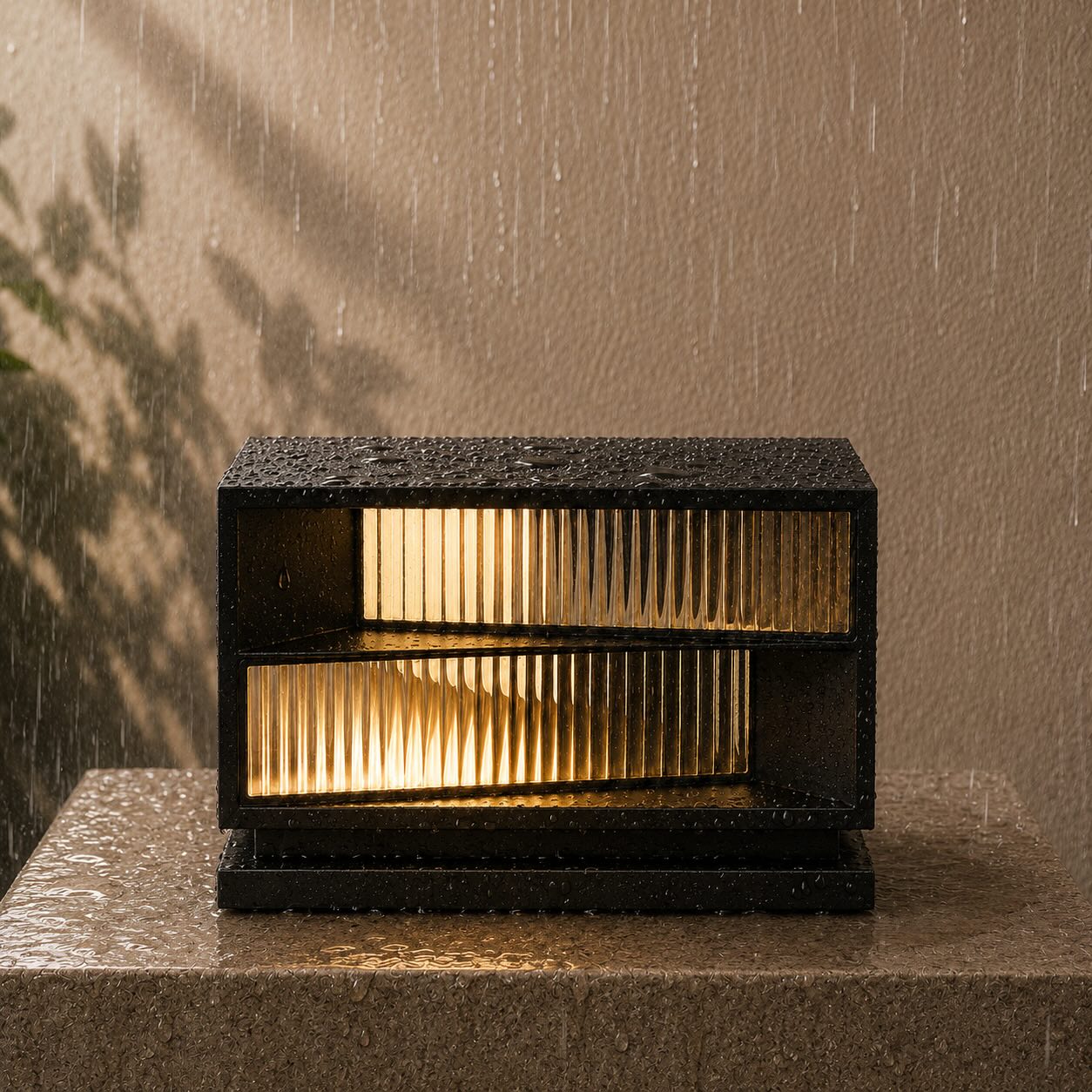 Modern Solar Pillar Light Adjustable Height Stainless Steel LED Waterproof Outdoor Fixture