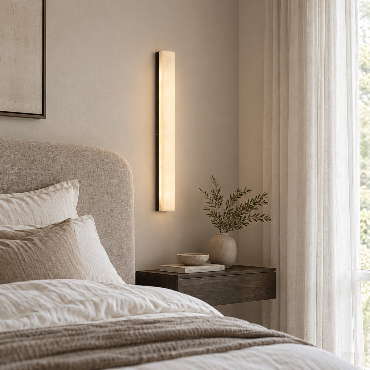 Modern Wall Light Wall Mounted Alabaster Glass LED Indoor Fixture for Elegant Illumination