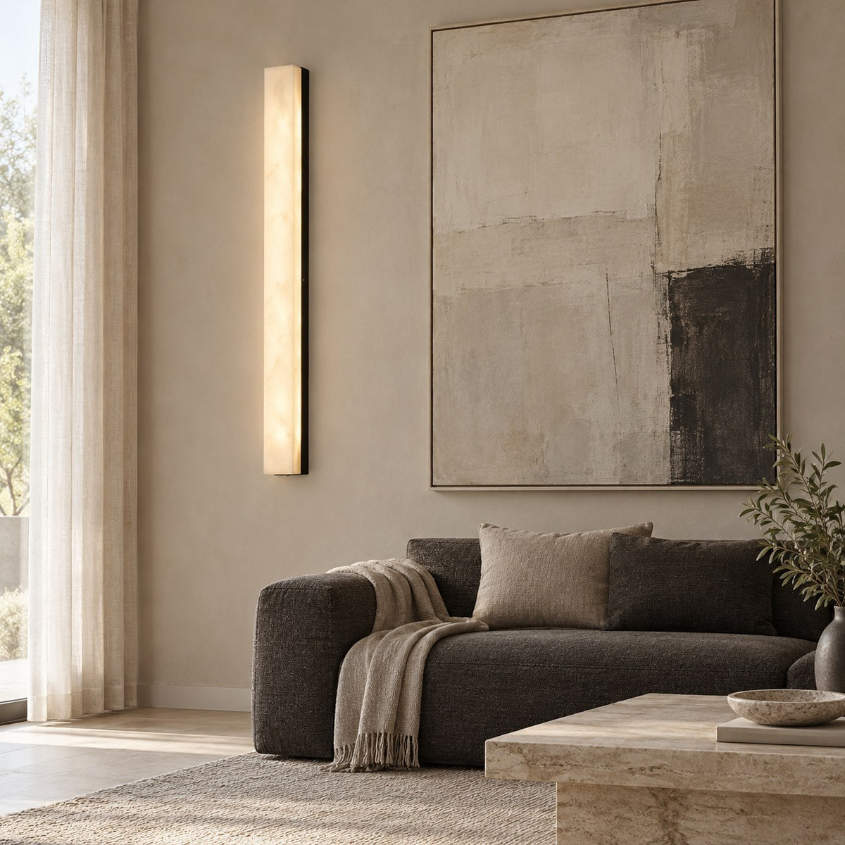 Modern Wall Light Wall Mounted Alabaster Glass LED Indoor Fixture for Elegant Illumination