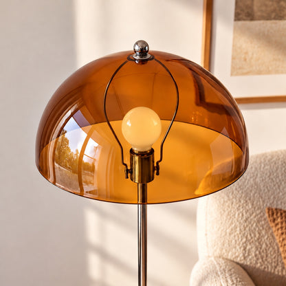 Modern Floor Lamp with Adjustable Height Iron Base and Acrylic Shade for Living Room Lighting