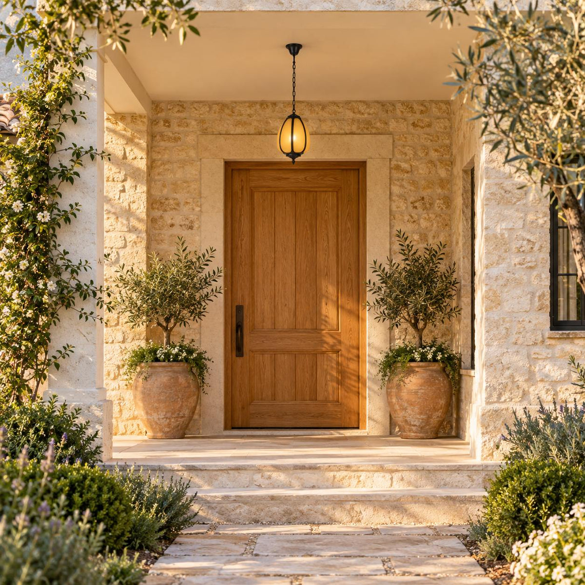 Traditional Outdoor Pendant Light with Faux Alabaster &amp; Black Die-Cast Aluminium Frame