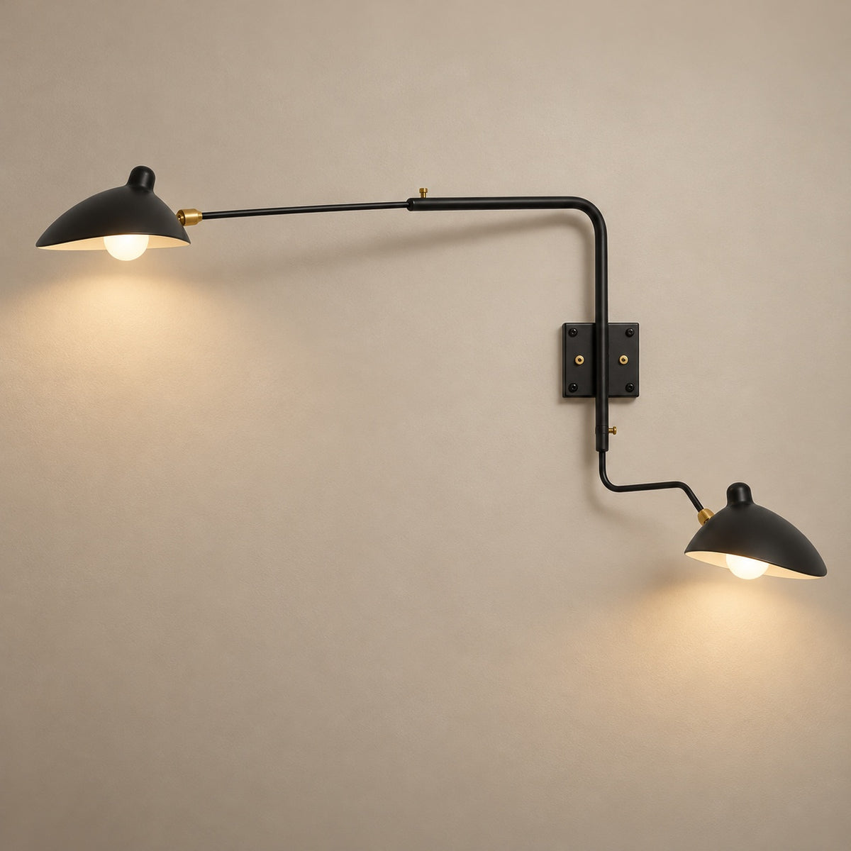 Modern Multi-Arm Wall Sconce Wall Mounted Metal Adjustable LED Wall Lighting Fixture