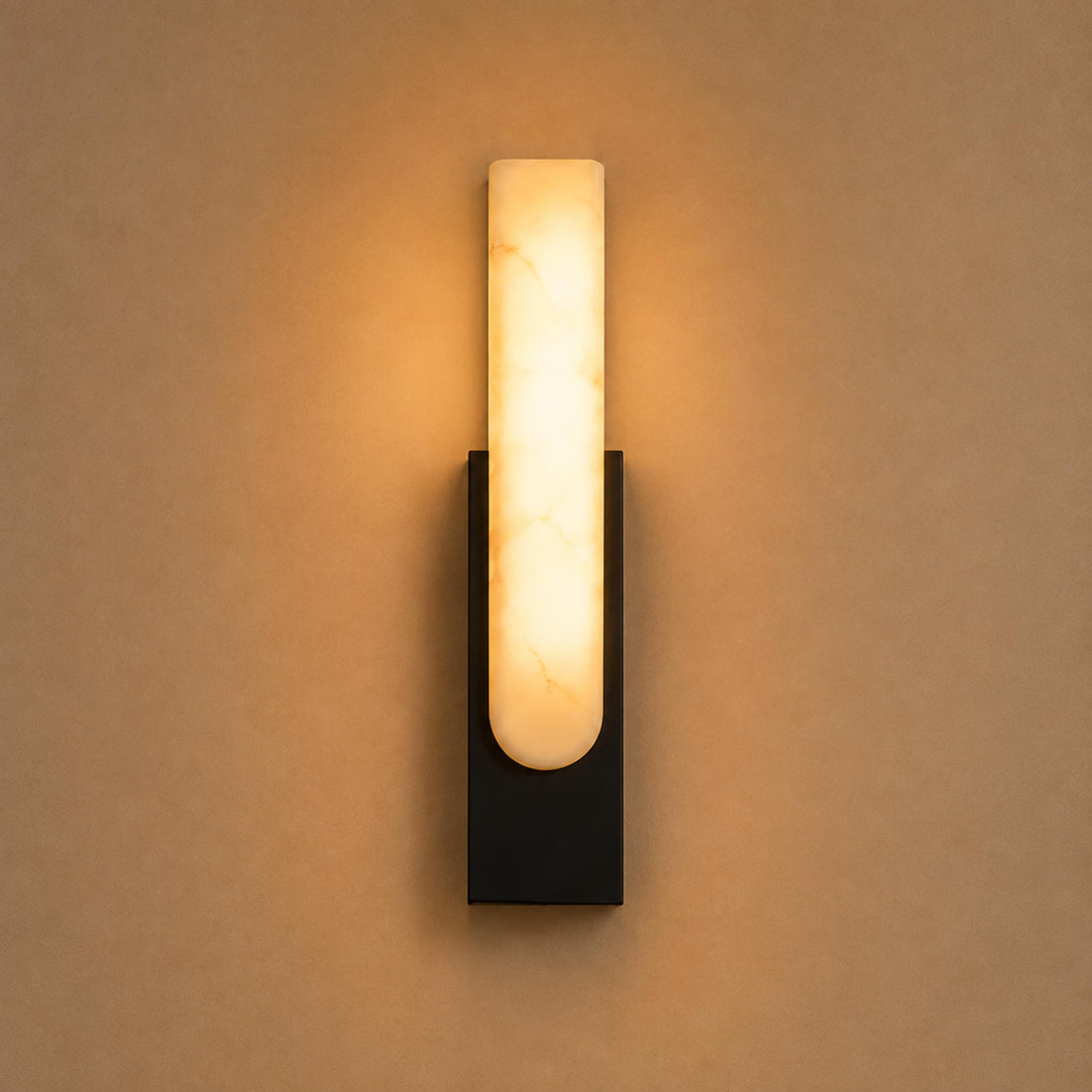 Modern Wall Light Alabaster Flush Mount Integrated LED Sconce for Indoor Use