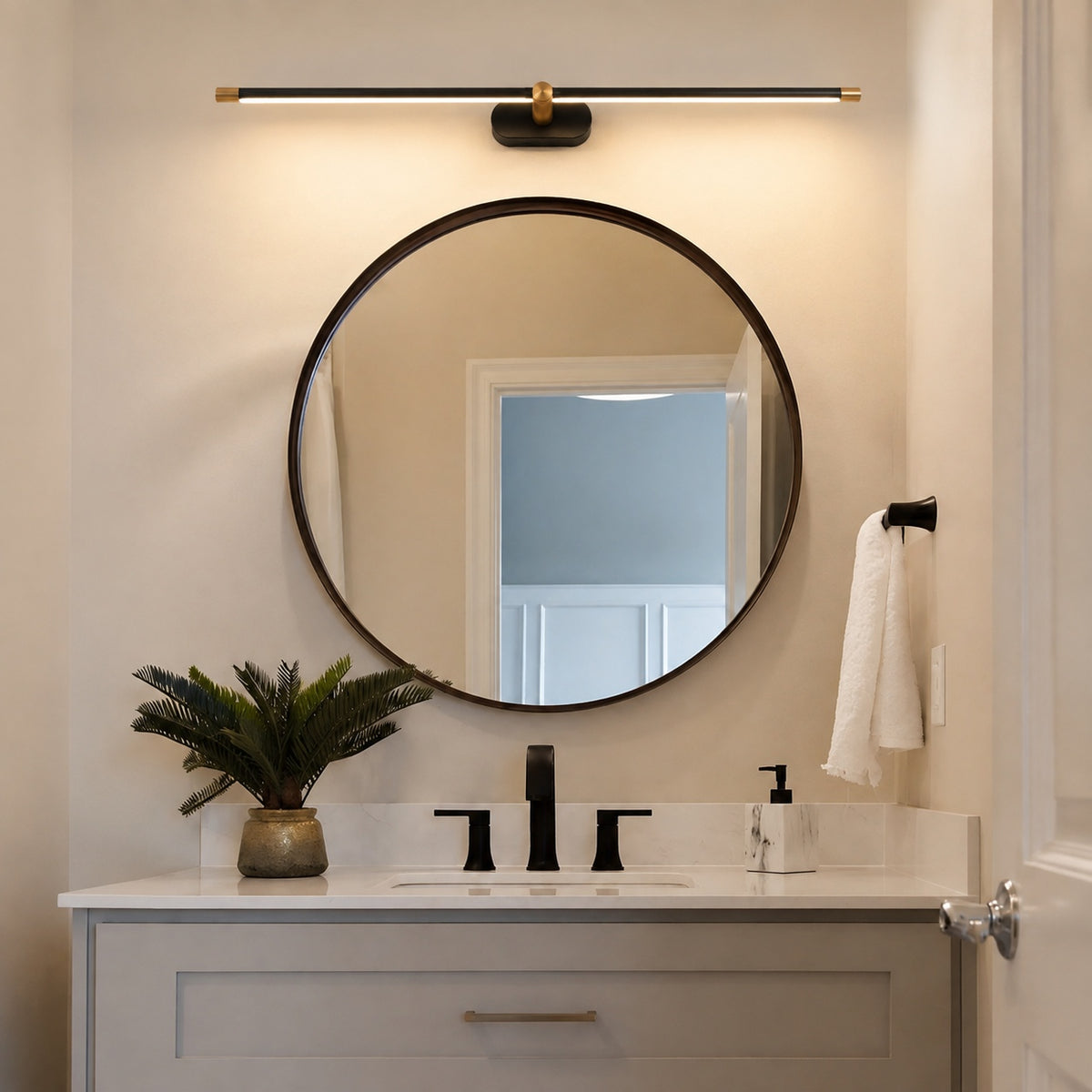 Modern Minimalist Wall Lamp Hardwired Metal LED Adjustable Sconce Light for Home Lighting